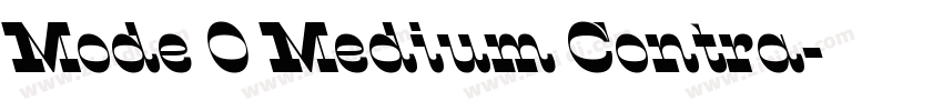 Mode 0 Medium Contra字体转换